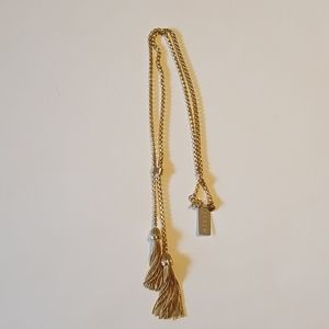 J.Crew Gold Tassel Lariat Necklace